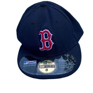 New Era Men's Blue Boston Red Sox Quick Alternate 59Fifty Fitted Cap Hat